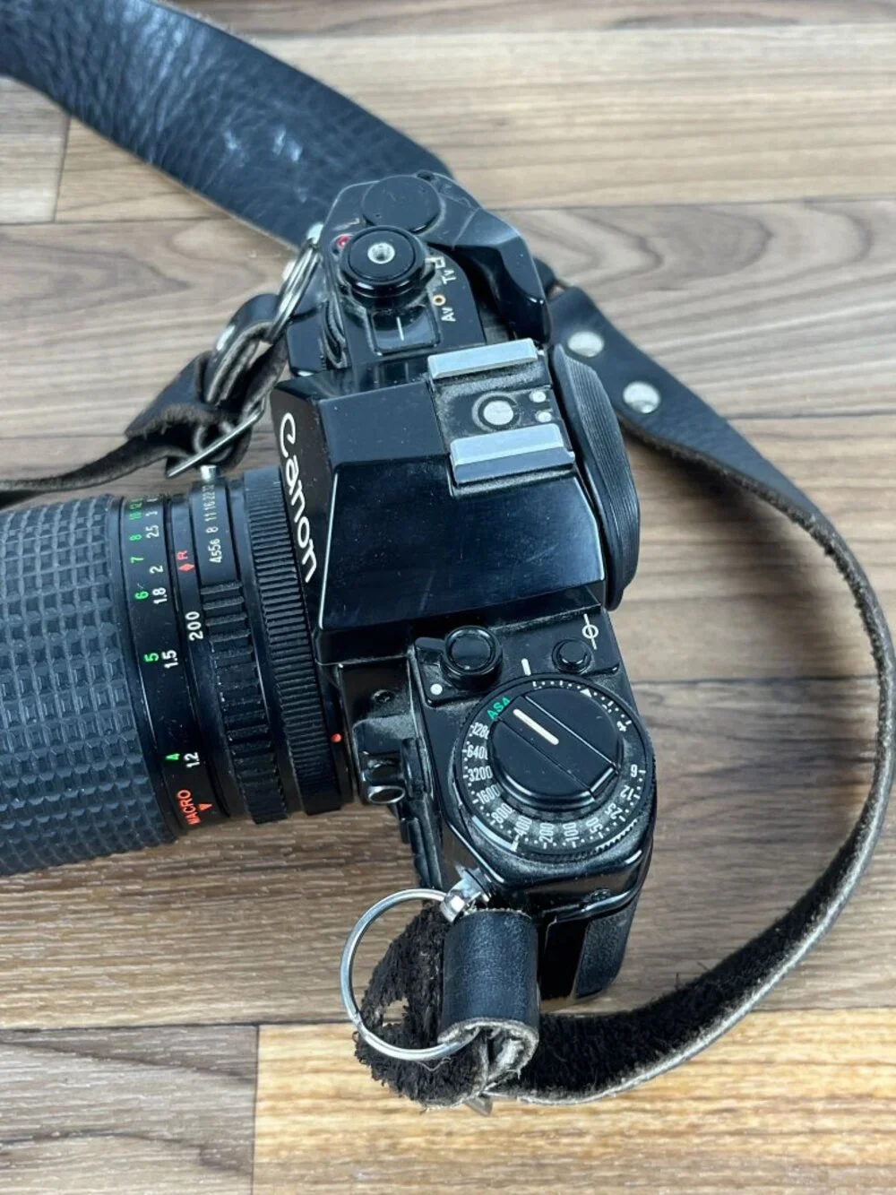 Canon A-1 35mm SLR Film Camera with Zoom Lens 75-200mm Macro 1:4.5